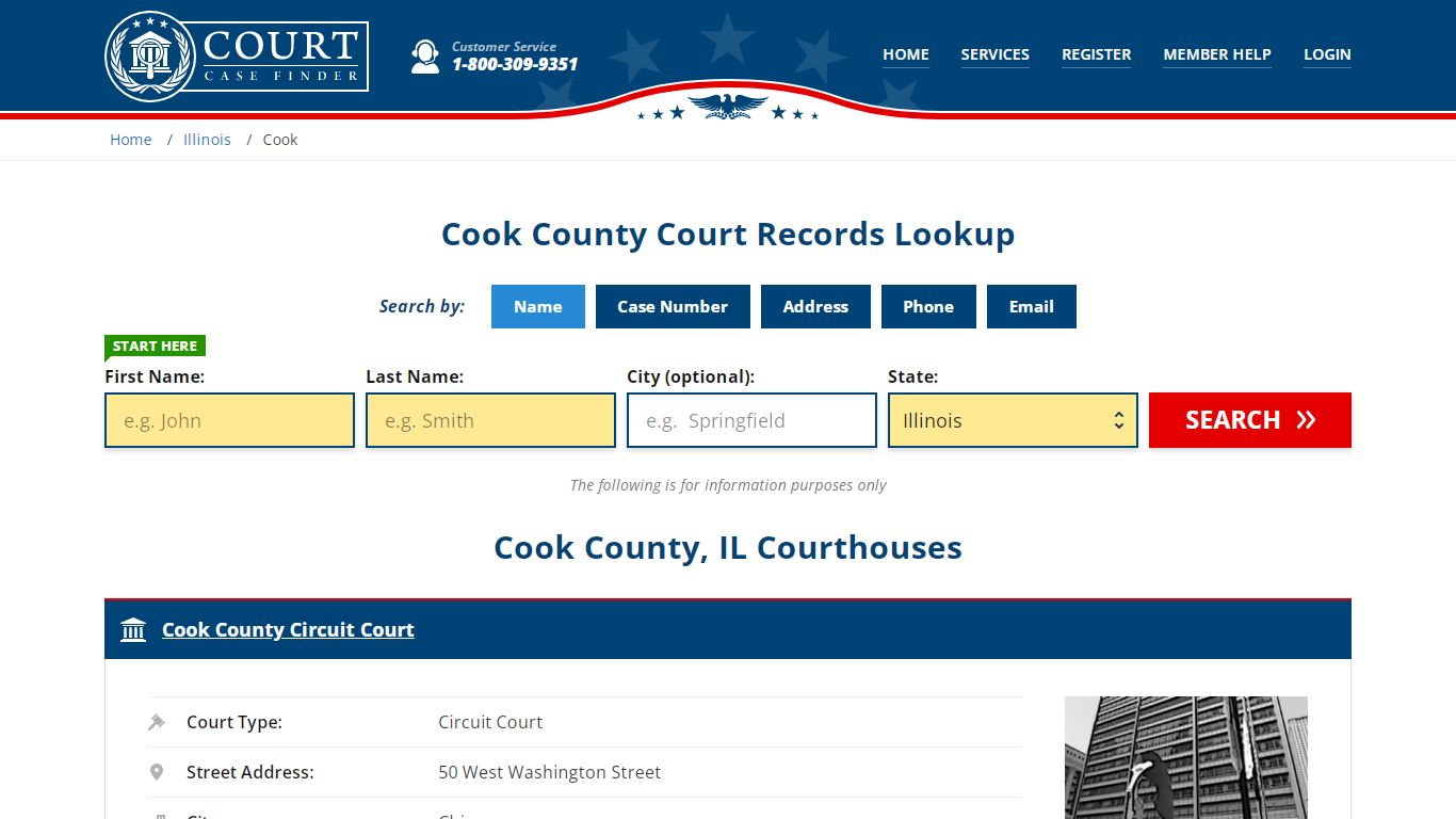 Cook County Court Records | IL Case Lookup - CourtCaseFinder.com