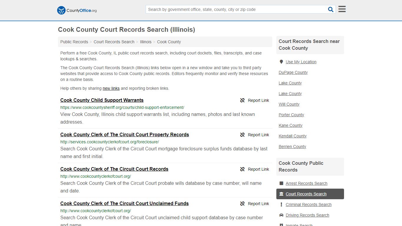 Court Records Search - Cook County, IL (Adoptions, Criminal, Child ...